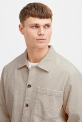 !Solid Langarmhemd SDINGVI Khaki/Weiß/Creme/Beige