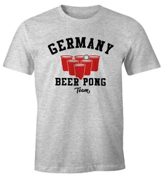 Print-Shirt Herren T-Shirt Germany Beer Pong Team Bier Fun-Shirt mit Print