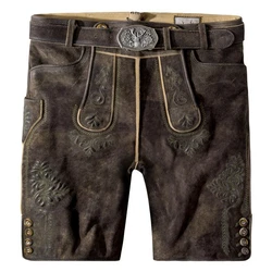 Stockerpoint Trachtenlederhose Bertl Herren Khaki/Braun/Dunkelbraun