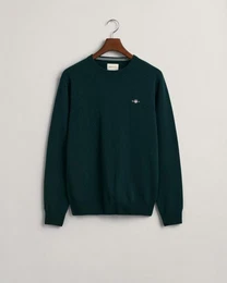 Sweatshirt SUPERFINE LAMBSWOOL C-NECK, TARTAN GREEN