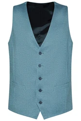 Digel Anzugweste Arlo-ST (1-tlg) Blau/Grau/Hellblau/Türkis