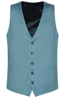 Digel Anzugweste Arlo-ST (1-tlg) Blau/Grau/Hellblau/Türkis