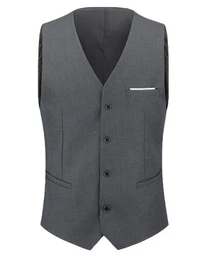 Anzugweste Herren Weste Slim fit Anzugweste mit V Ausschnitt fr Business