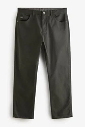 Next Stretch-Hose Straight Fit Jeans-Stil Khaki/Dunkelgrün