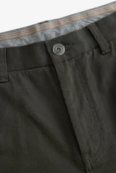 Next Stretch-Hose Straight Fit Jeans-Stil Khaki/Dunkelgrün