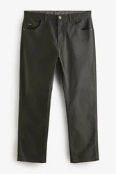 Next Stretch-Hose Straight Fit Jeans-Stil Khaki/Dunkelgrün