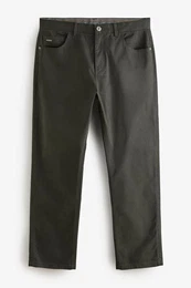 Stretch-Hose Weiche Straight Fit Hose im Jeans-Stil mit Print (1-tlg)
