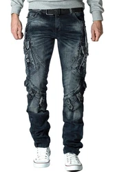 Cipo & Baxx Regular-fit-Jeans Cargo Hose BA-CD440 Blau