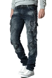 Cipo & Baxx Regular-fit-Jeans Cargo Hose BA-CD440 Blau