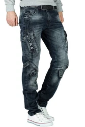 Cipo & Baxx Regular-fit-Jeans Cargo Hose BA-CD440 Blau