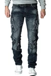 Cipo & Baxx Regular-fit-Jeans Cargo Hose BA-CD440 Blau