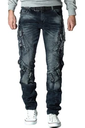 Cipo & Baxx Regular-fit-Jeans Cargo Hose BA-CD440 Blau