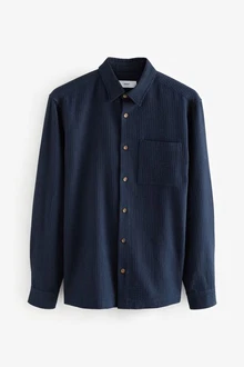 Next Langarmhemd mit Waffelstruktur Dunkelblau/Hellblau/Blau Next Langarmhemd mit Waffelstruktur Dunkelblau/Hellblau/Blau