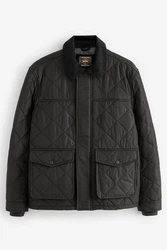 Next Steppjacke Jacke mit Cordkragen (1-St) Dunkelgrün/Schwarz/Khaki/Grau/Dunkelgrau