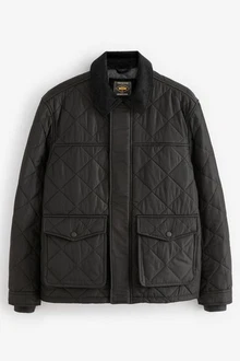 Next Steppjacke Jacke mit Cordkragen (1-St)
