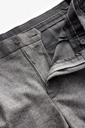 Next Stoffhose Seitlich verstellbare Slim Fit Tapered Anzughose Hellgrau/Grau/Dunkelgrau