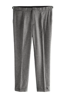 Next Stoffhose Seitlich verstellbare Slim Fit Tapered Anzughose
