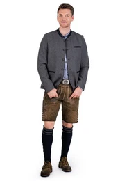 Trachtenjanker Janker - BALDUIN - grau/dunkelblau