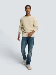 NO EXCESS Rundhalspullover Crewneck Garment Dyed (1-tlg) 
