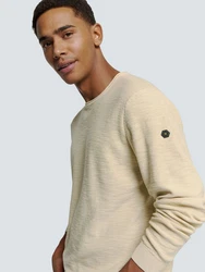 NO EXCESS Rundhalspullover Crewneck Garment Dyed (1-tlg) 