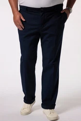 Men Plus Chinohose Men+ Chino Bauchfit Regular Fit Dunkelblau/Hellblau