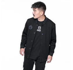Hidetoshi Wakashima Collegejacke Asakusa Schwarz/Dunkelgrau
