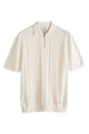 Next Poloshirt Regular Fit Strick-Poloshirt mit Streifen Weiß/Creme/Beige/Rot
