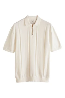 Next Poloshirt Regular Fit Strick-Poloshirt mit Streifen Next Poloshirt Regular Fit Strick-Poloshirt mit Streifen