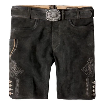 Stockerpoint Trachtenlederhose Corbi4 Schwarz/Khaki/Dunkelgrau/Braun
