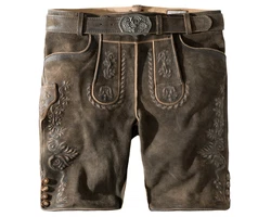 Stockerpoint Trachtenlederhose Oliver Khaki/Braun/Dunkelbraun
