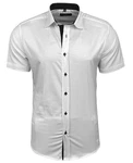 Baxboy Hemd Kentkragen Slim Fit Grau/Weiß/Creme