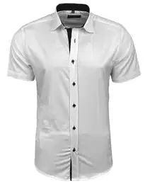 Langarmhemd Kurzarmhemd Herren Hemd Bgelleichtes Slim Fit Kentkragen Uni