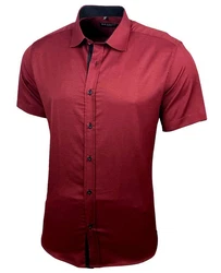 Baxboy Hemd Kentkragen Slim Fit Rot/Dunkelrot/Bordeaux