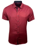 Baxboy Hemd Kentkragen Slim Fit Rot/Dunkelrot/Bordeaux