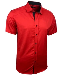 Baxboy Hemd Kentkragen Slim Fit Rot/Dunkelrot