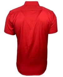Baxboy Hemd Kentkragen Slim Fit Rot/Dunkelrot