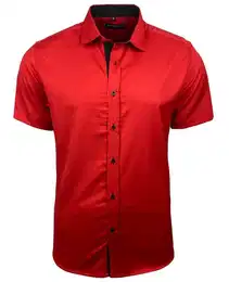 Langarmhemd Kurzarmhemd Herren Hemd Bgelleichtes Slim Fit Kentkragen Uni
