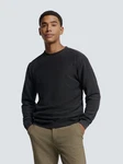 NO EXCESS Rundhalspullover Crewneck Garment Dyed (1-tlg) 