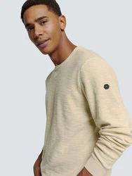 NO EXCESS Rundhalspullover Crewneck Garment Dyed (1-tlg) 