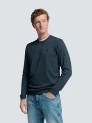 NO EXCESS Rundhalspullover Dunkelblau/Blau/Hellblau