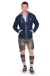 Trachtenstrickjacke Strickjacke Herren - ECHO - jeansblau