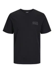 JACK & JONES T-Shirt Schwarz/Dunkelblau/Dunkelgrau