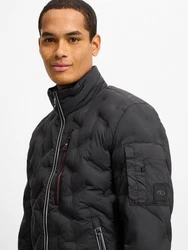 TOM TAILOR Outdoorjacke Steppjacke Schwarz/Dunkelgrau