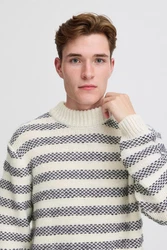 Casual Friday Strickpullover Karl hellbeige/schwarz