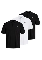 Jack & Jones Poloshirt RISE INFINITY POLO MULTIPACK Weiß/Schwarz/Rot/Blau/Rosa