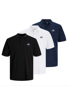 Jack & Jones Poloshirt RISE INFINITY POLO MULTIPACK Dunkelblau/Weiß/Blau/Rot