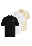 Jack & Jones Poloshirt RISE INFINITY POLO MULTIPACK Weiß/Gelb/Beige/Rot