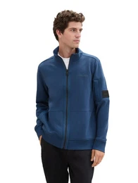 Rundhalspullover Sweatjacke mit Stehkragen