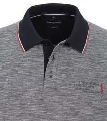 CASA DOMA T-Shirt Polo-Shirt Hellgrau/Grau/Dunkelgrau