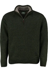 Carraig Donn Strickpullover Dunkelgrün